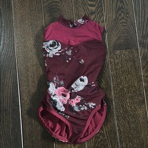 Five Dancewear Floral Burgundy Leotard